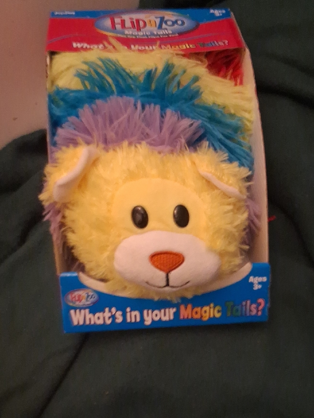 Plush Magical Tail Stuffed Animal - Yellow with Blue & Purple Tail